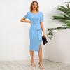 Professional Women's Slim Temperament Ruffle Split Dresses