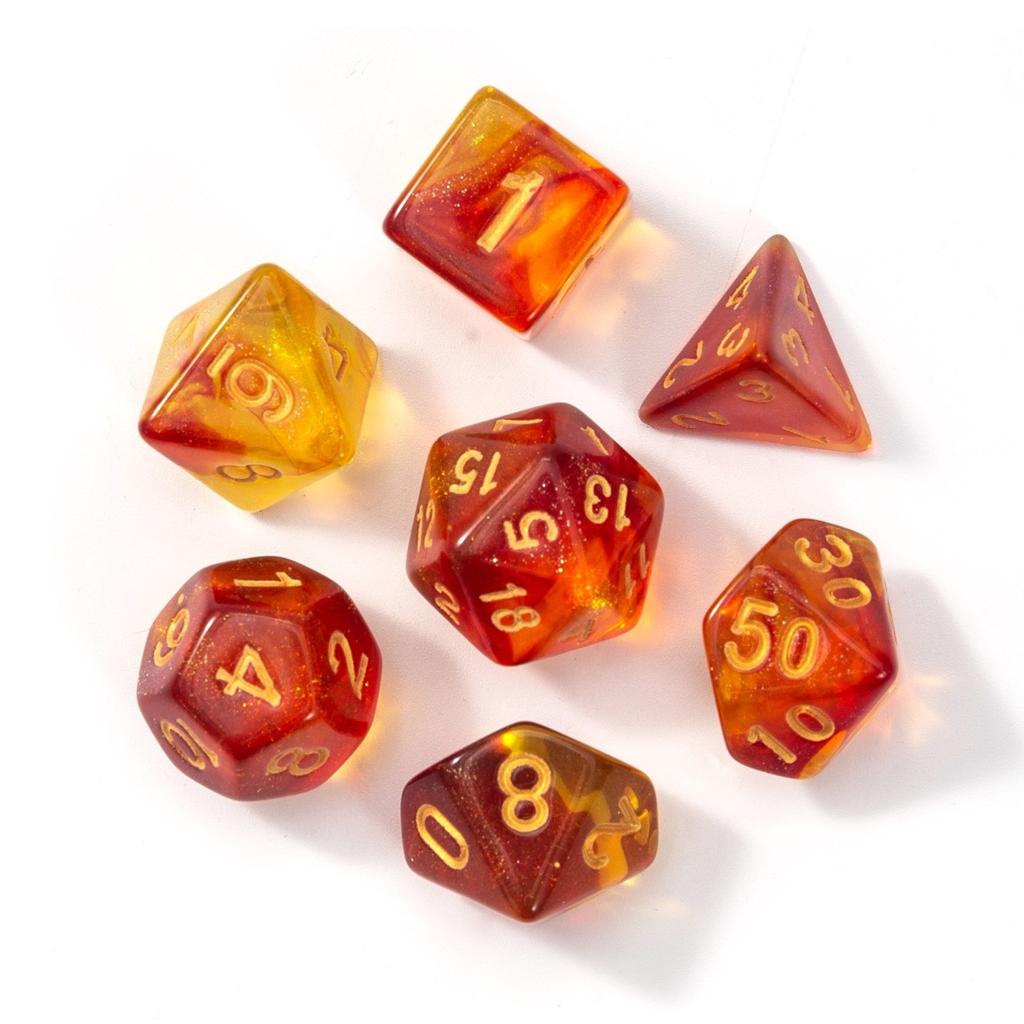 New Multi-color Mixed Color D8/10/12/20 Polyhedral Digital Dice Set for D&d DND TRPG Party Entertainment Board Game Supplies