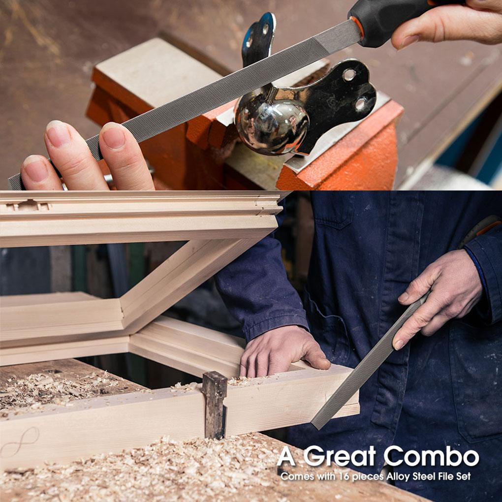 Деревообрабатывающие рашпили с ПВХ-ручкой Полировальный напильник для дерева для удаления заусенцев Деревообрабатывающий инструмент Круглый