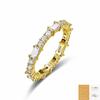 Moissanite Eternity Ring 925 Sterling Silver Round Emerald Cut VVS1 D Color 2mm 2x4mm US 5-9 Jewelry