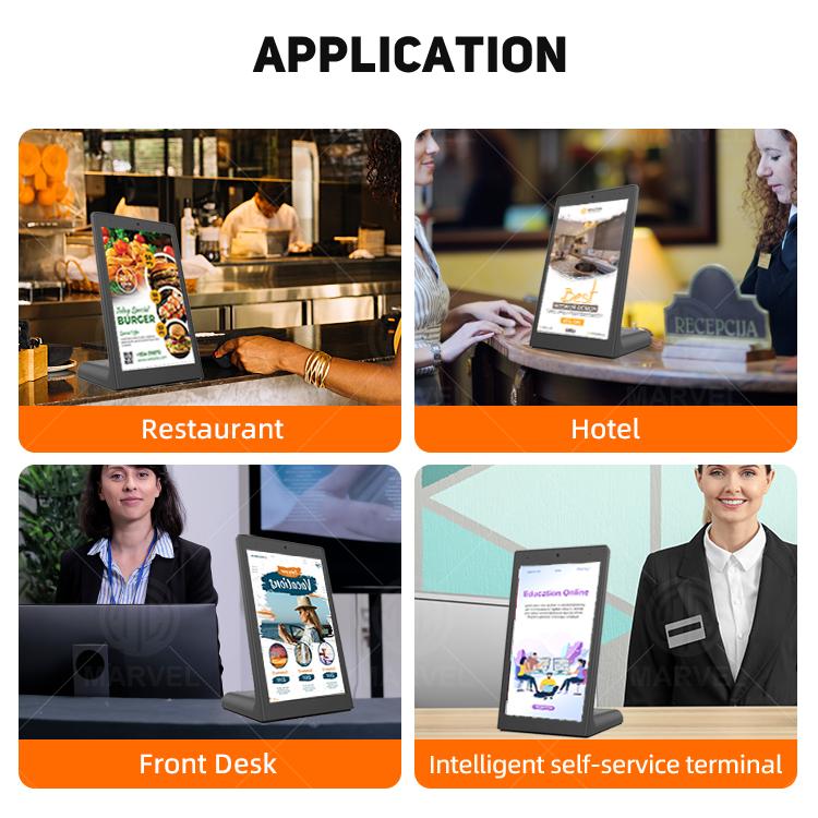 MWE USA 10.1 Inch Android Tablet Restaurant Store Desktop LCD Digital Signage with Touchscreen Retail Subway Advertising Display