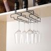Punch-Free Upside-Down Red Wine Glass Rack - Modern Hanging Stemware Storage