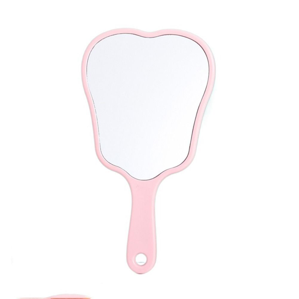Многоцветное пластиковое зеркало в форме зуба Мини Зеркало для рук высокой четкости Секторное зеркало Легкое Портативное зеркало для макияжа Домашний декор