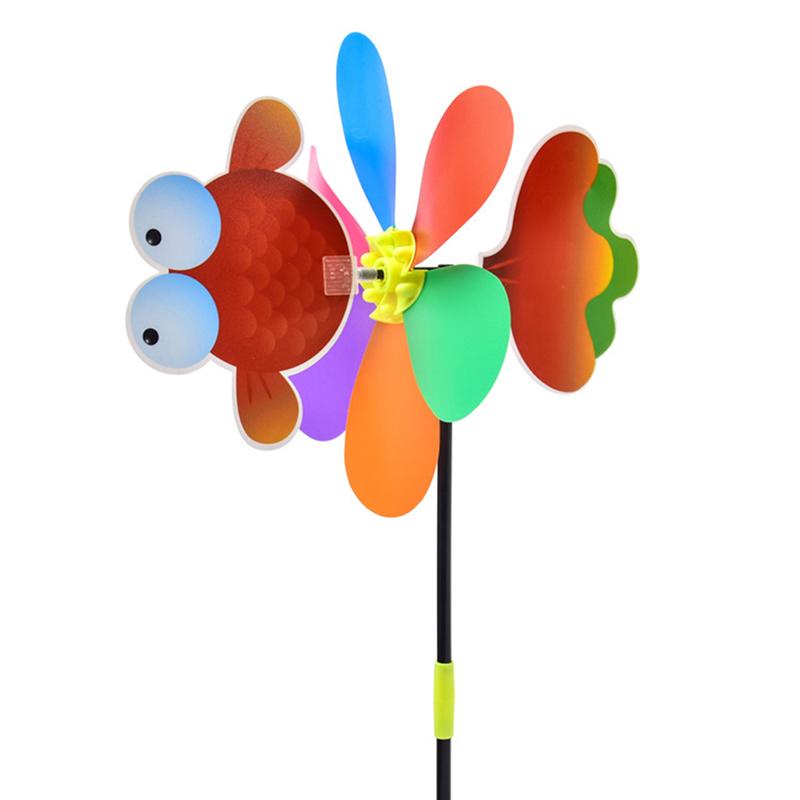 Animal Bee Six Colors Three-dimensional Windmill Cartoon Children Toys Home Garden Decoration Wind Spinner Whirligig Yard Decor