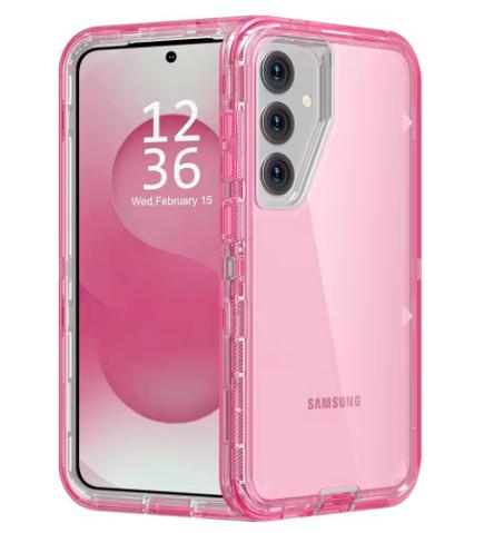 3-в-1 Прочный Прозрачный Бронированный Чехол Для Телефона Для Samsung Galaxy S26 Ultra S25 S24 S23 S22 S21 Plus Усиленная Защита от Падений Жесткая Крышка