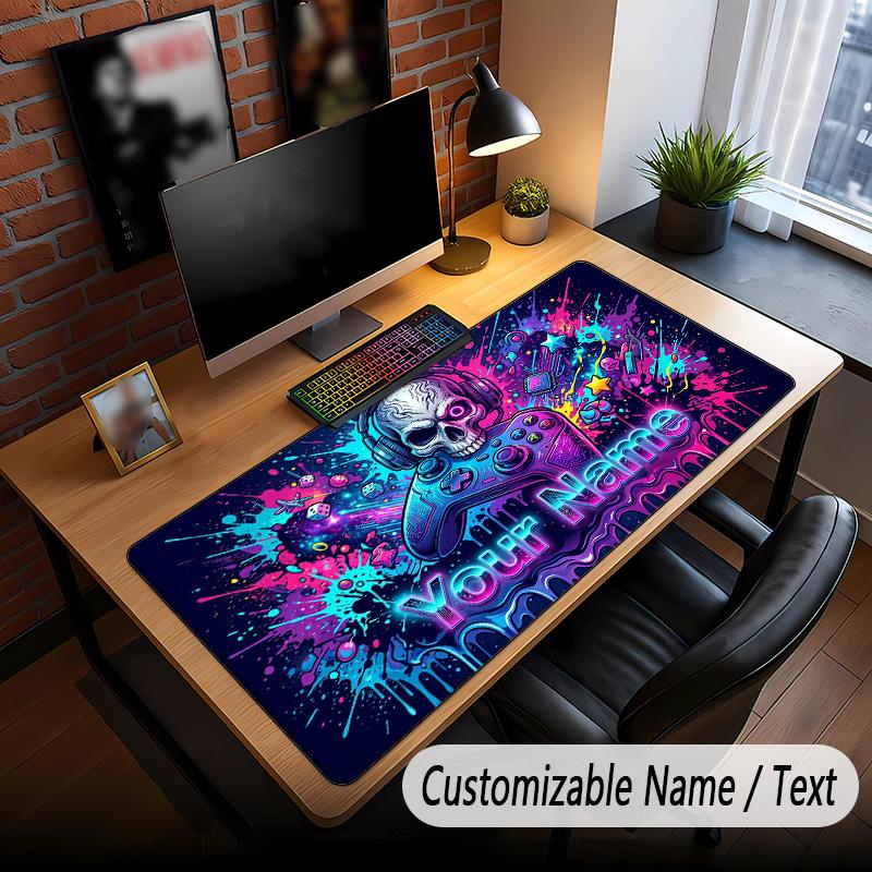 Music General Theme Custom Mouse Pad Personalized With Name Text Customized Desk Mat For Office Home Decor