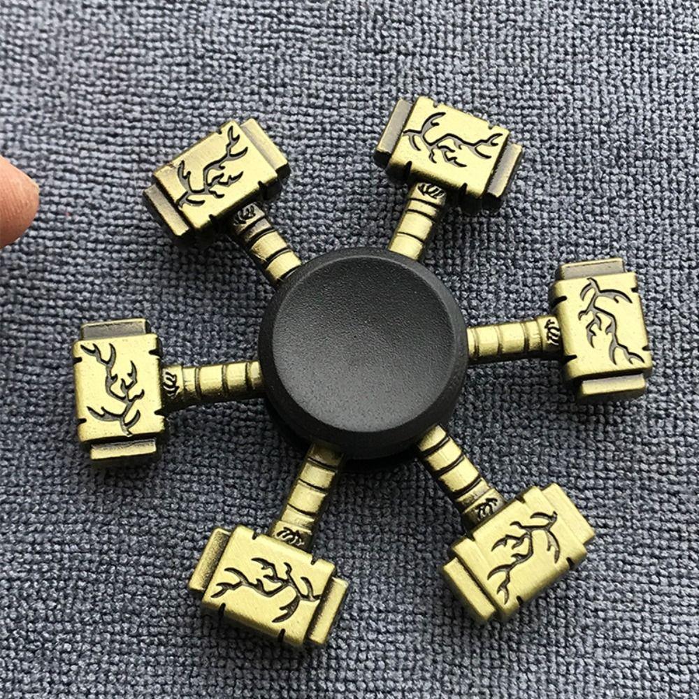 Zinc Zinc Zinc Alloy Finger Spinner Brass Color Hand Spinning Gyro Toy Fidget Spinner Adults Gift