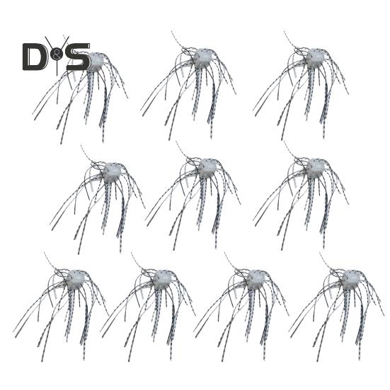 10 шт. 1,4 см/4 г мягкие приманки в форме кубиков с юбкой, медленно тонущие цветные искусственные приманки из ПВХ для ловли пресноводного соленого окуня, сома, рыболовные принадлежности