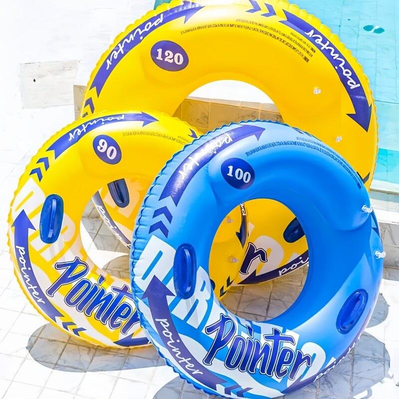 Thickened Anti-Rollover Swim Ring, Adult Women Kids Buoyancy Ring, Beginner Water Inflatable Toy Float, Unisex Safe Comfortable