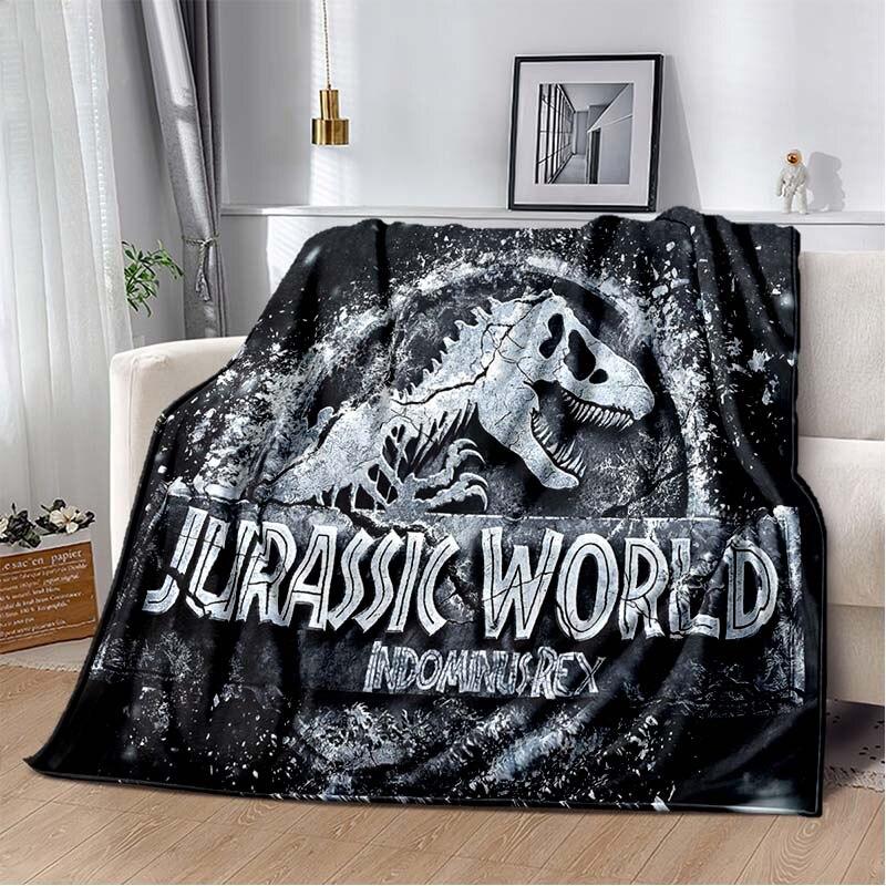 Флисовое одеяло с 3D принтом «Парк Юрского периода» для кроватей, походов, пикников, толстое одеяло, модное флисовое покрывало, одеяло