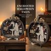 Wooden Desktop Decoration 20cm Halloween Decorative Plate Halloween Ornaments  Bookshelf Storage