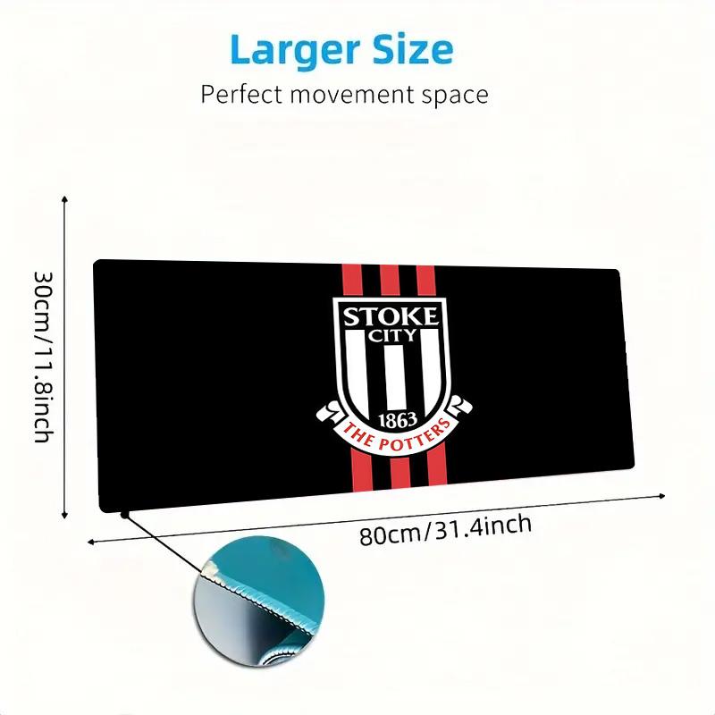 Stoke City F.C Print  Cushion Non-slip Laptop Tablet Big Mousepad XXL Mat Mini PC Playmat With Lock edge
