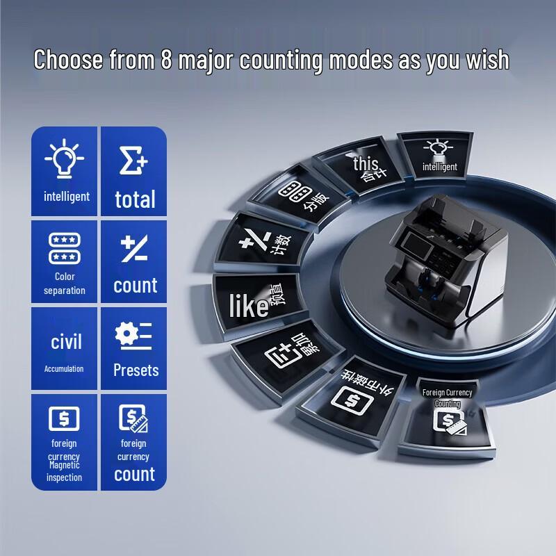 Deli 9808 Smart Voice Banknote Counter CN plug (adapter included)