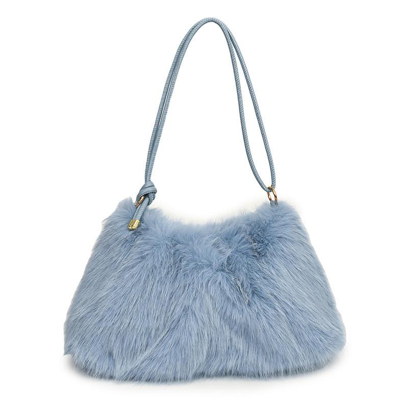 Plush Faux Fur Tote Bag For Daily Use With Soft Texture And Stylish Design