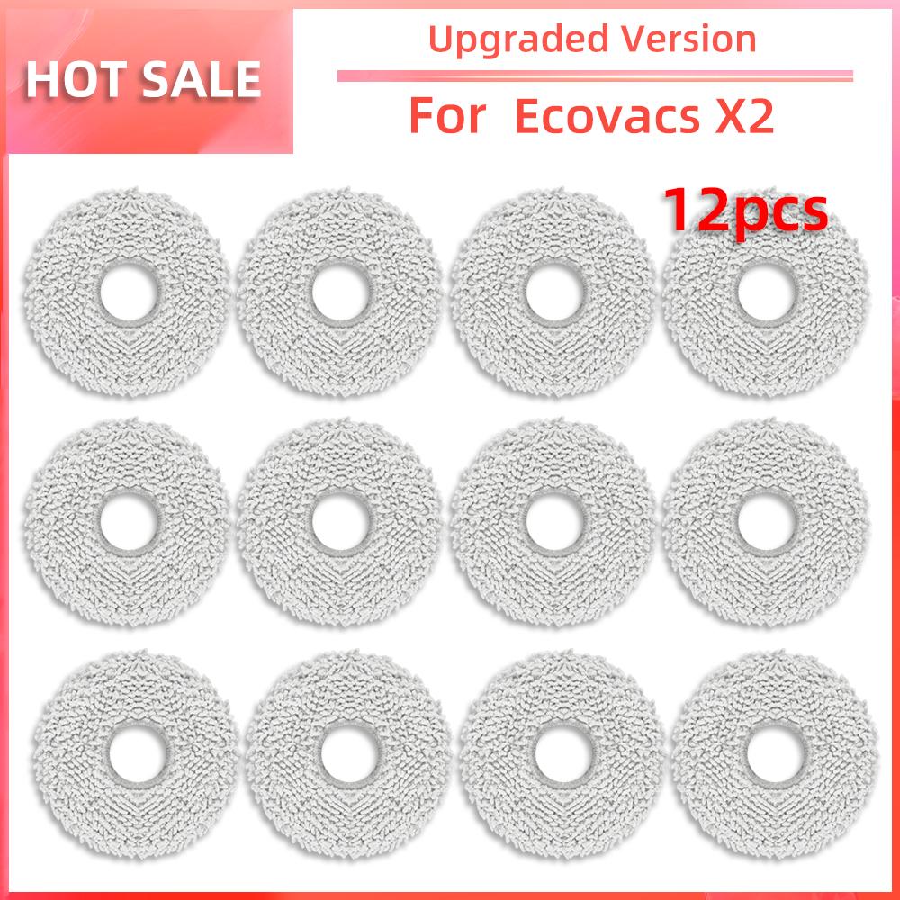 For Ecovacs Debot X2 / X2 Pro / X2 Omni Robot Vacuum Cleaner Main Side Brush HEPA Filter Mop Pads Dust Bag Replacement Parts
