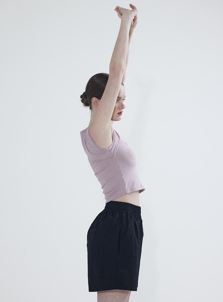 INTEREST Windreaker Shorts_Black
