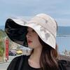 Защита от ультрафиолета, летняя солнцезащитная кепка, складная солнцезащитная шляпа-ведро, легкая, с большим козырьком, женская солнцезащитная шляпа