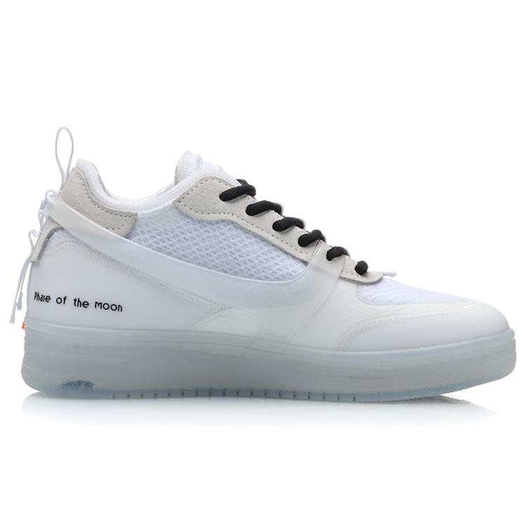 Li Ning CF Износостойкие Нескользящие Низкие Спортивные Повседневные Кроссовки Женские Белые AGCP358-6