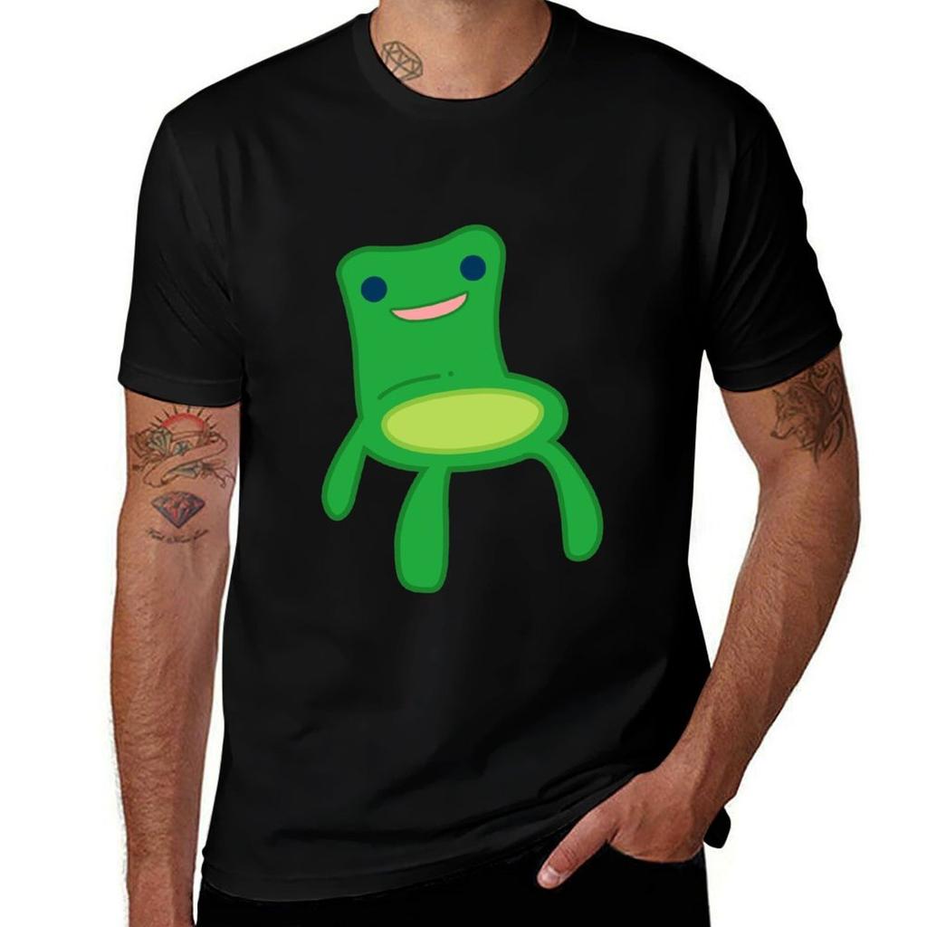 Cute Froggy Chair Tshirt Abstract Pattern Print Top Tshirt