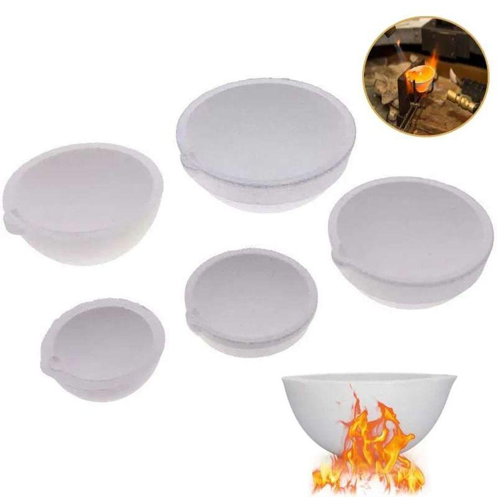 Silica Thermostability Jewelry Casting Container Quartz Bowl Melting Crucible Molten Gold Bowl