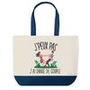 Sac Shopping - PLANETEE - J'peux Pas Danse De Couple - Fond Bleu - Coton 40x45 Cm - Fabriqué En France