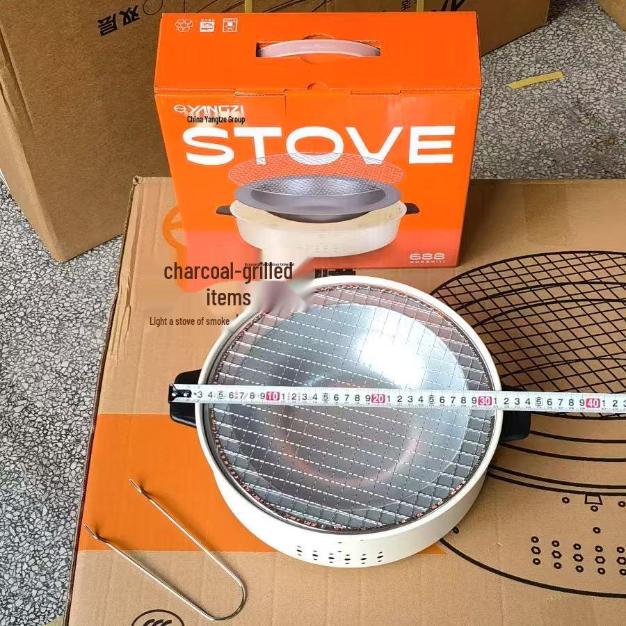 Уличный угольный гриль с круглой решеткой для барбекю для дома, заваривания чая, кемпинга и использования в качестве отопительной печи