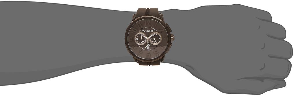 [Tendence] Gulliver Round Chronograph Gulliver Round Chronograph Black Dial Stainless Steel Mineral Glass Quartz 51MM Watch TG460010 Men's [Item]