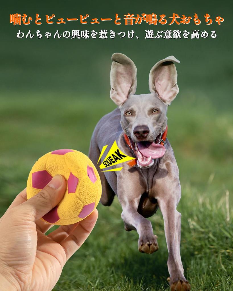 SCHITEC Dog Toy Ball with Sound of Diameter Chewing Lack of Stress Educational Suitable for Small Medium Dogs [Set 8, 7cm, Baseball, Soccer,