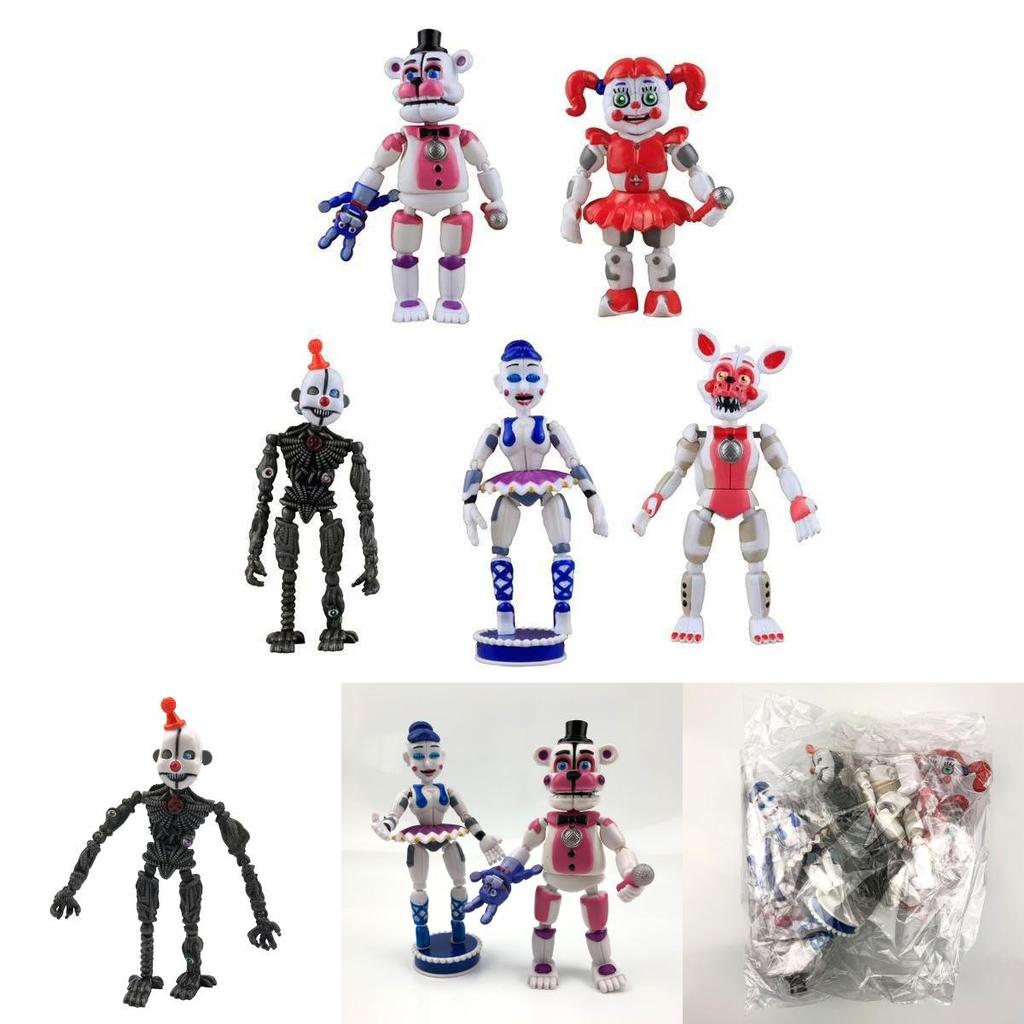 5 шт. Фигурки Fnaf Five Nights At Freddys Светящиеся Фигурки Действия Яркие Цвета и Уникальные Стилі Для Детей Коллекционеров И Подарков