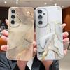 Чехол для телефона с мраморным узором для Samsung Galaxy A57 A56 A55 A37 A17 A36 A16 A15 5G A35 A26 A25 A54 Мягкий ТПУ Покрытие с текстурой кожи