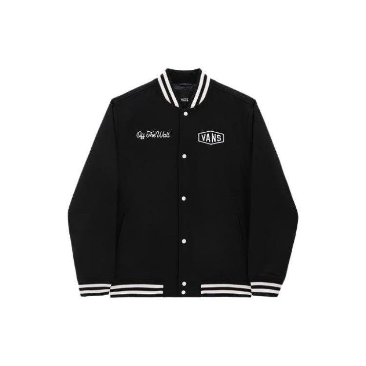 Vans CHECKERBOARD RESEARCH Мужские куртки-бомберы Черный Бейсбольный воротник Умеренный Другое VN0A7S92BLK