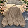 Women Autumn Round Neck Long Sleeve Tied Pullover Sweatshirts