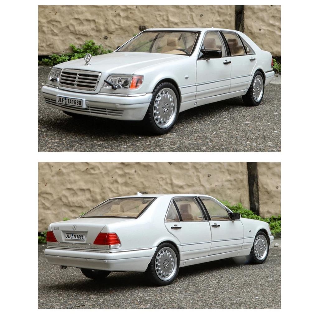 1/24 Benz W140 320SEL Alloy Vintage Car Diecast Metal Classic Car Toy Model Sound Light Pull Back Collectibles Children Birthday Gift