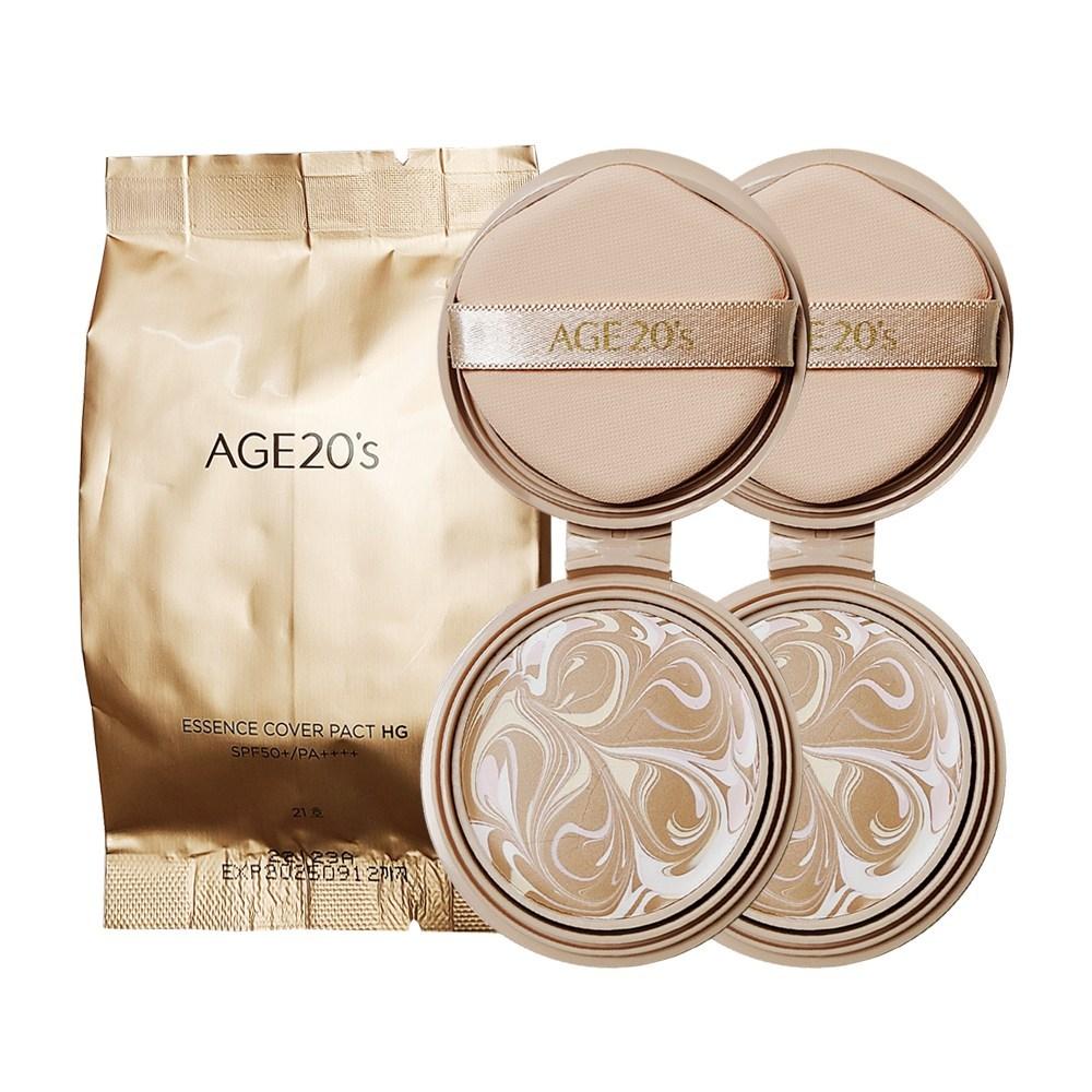 Age To Wenness Essence Cover Pact Aurora Gold Edition Refill, No. 21, 2 Pcs.