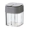 4 Compartment Seasoning Box Multifunctional Portable Dustproof Sealing Clear Spice Storage