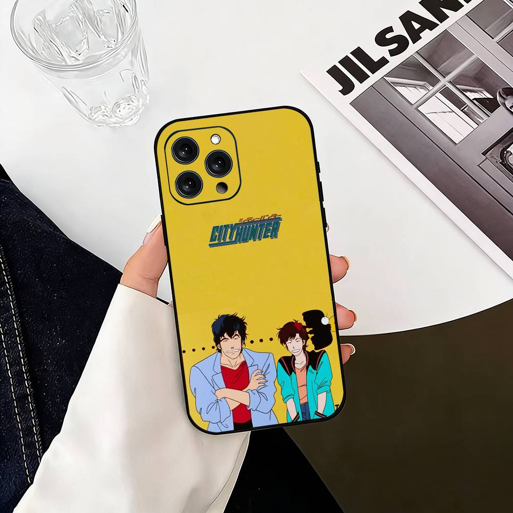 R-Retro City Hunter Comic Phone Case Silicone Soft For IPhone 17 16 15 14 13 12 11 X XR Plus Pro Max Plus