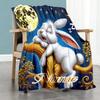 Good Night Sweet Dreams Bunny Personalized Name Blanket Lightweight Personalized Blanket Warmthful Decor Suitable for Picnics Nap Office Sofa