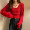 Пуловеры женские, вязаные, элегантные, однотонные, универсальные, женские, повседневные, в корейском стиле, повседневные, свободные, весенние, популярные, свитера для колледжа, топы