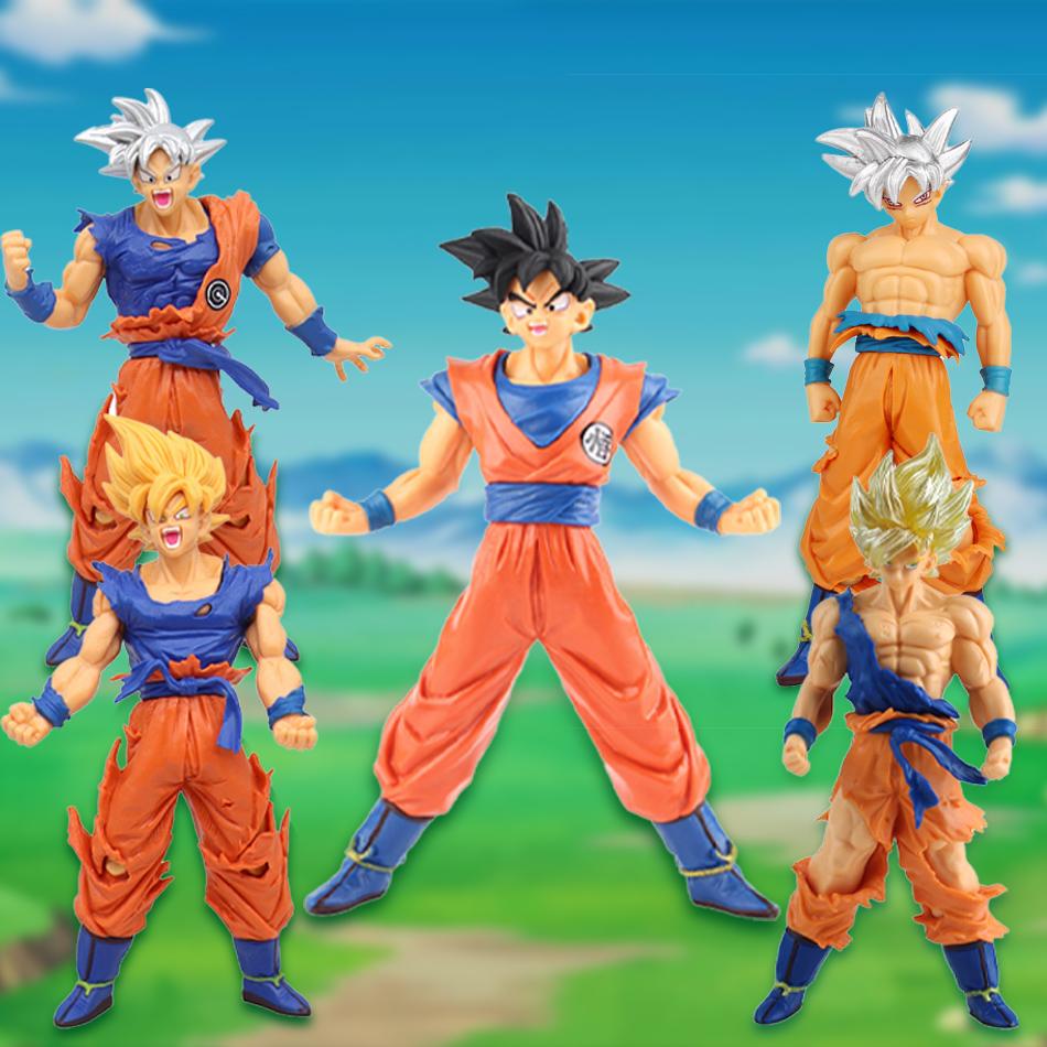 18 см Фигурка Сон Гоку Супер Сайян Аниме Dragon Ball Гоку DBZ Фигурка Действия Игрушки Модель Подарки Коллекционные Фигурки для Детей