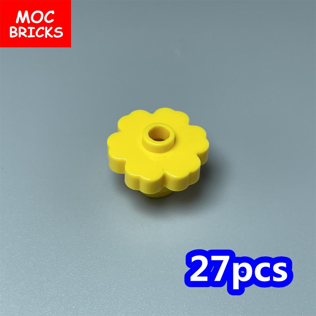 MOC Кубики Цветок Трава Лист Город 32607 32606 18853 Аксессуары Смотреть DIY Образовательные Строительные Блоки Подарки для Детей