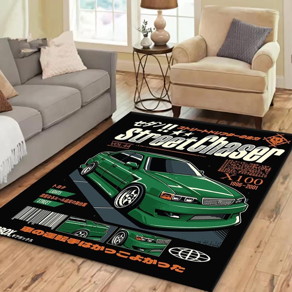 Racing Car Printed Carpet Multi-Function Rug for Living Room Kitchen & Entrance Decor Rugs for Bedroom Living Room Decoration