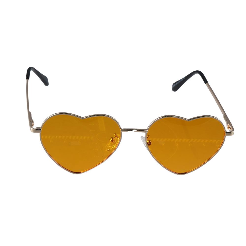 Metal Frame Vintage Polarized Glasses Eyewear Heart-Shaped Glasses Women Heart Sunglasses