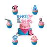 Popular Gender Reveal Theme Party Supplies Denim Style Gender Decoration Arrangement Props Tableware Banner