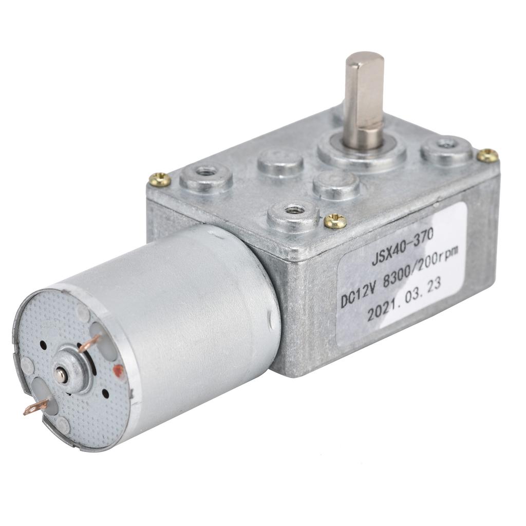 Червячный мотор-редуктор JSX40370 Самоблокирующийся DC 12V 200 об/мин Снижение скорости Электрический редуктор Двигатель