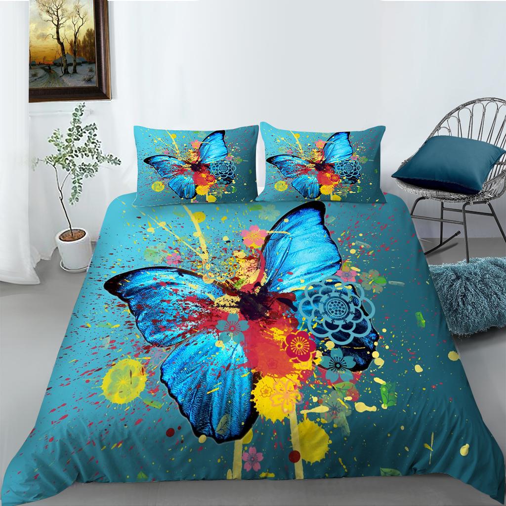 Insect Series Bedding Set 3D Digital Printed Quilt Cover and Pillow Cover 2/3 Pieces Full Size Bedding Set Home Decoration Bedding Set