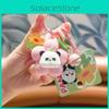 Colorful Flower Pvc Panda Keychain Adorable Key Chain Accessory For Car And Bag