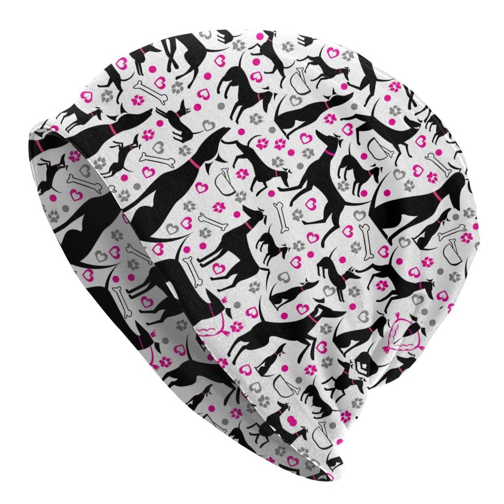 Greyhound On William Morris Marigolds Slouchy Beanie Hats Whippet Sihthound Dog Art Knitted Skullies Beanies Cap for Outdoor Ski