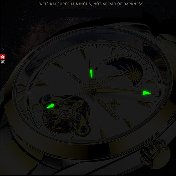 Новые роскошные мужские часы высшего бренда с коробкой Tusso Flying Wheel, водонепроницаемые автоматические мужские механические часы