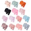 1-8 Years Kids Pajama Set Long Sleeve Button Top and Pants Comfortable Loungewear