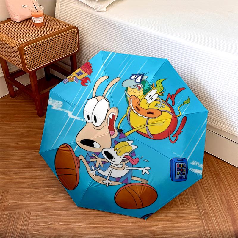 Rockopattern, automatic folding umbrella, portable and foldable design, 8 ribs, a Christmas or birthday gift.
